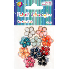 KWIATKI DEKORACYJNE 10 SZTUK