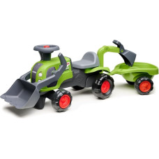 Falk – Baby Claas paspiriamas traktorius su ekskavatoriumi, kaušu ir priekaba
