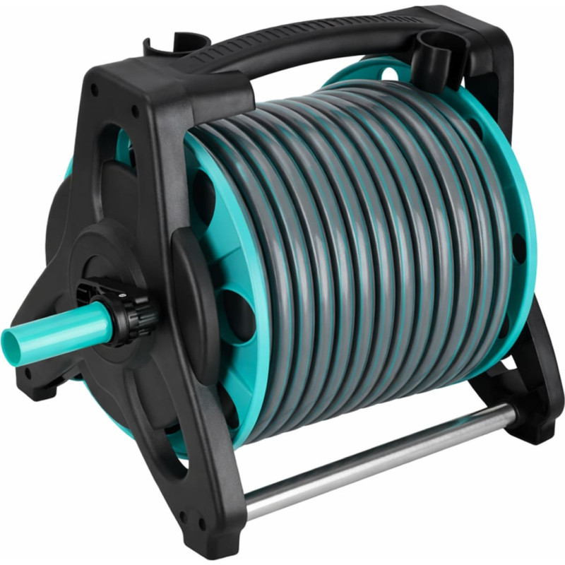 LUARO sodo žarna ant ritės su stovu, su purškimo pistoletu ir jungtimis, 30 m