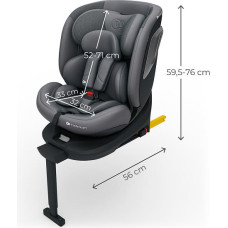 Kinderkraft Fotelik samochodowy I-360 2 PLUS i-Size grey