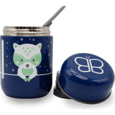Bbl&uuml;v Food thermos with spoon, Blue Raccoon