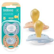 Baboo Calmy round latex pacifier Blue Haze, 6+ months, 2 pcs