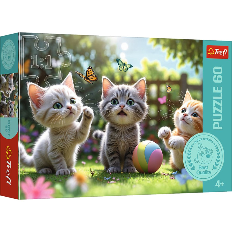Trefl 17412 Puzzle 60 Trzy kociaki