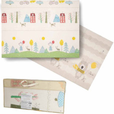 Lavinamasis dvipusis sulankstomas putų kilimėlis 150 × 200 cm, meškiukai ir medžiai