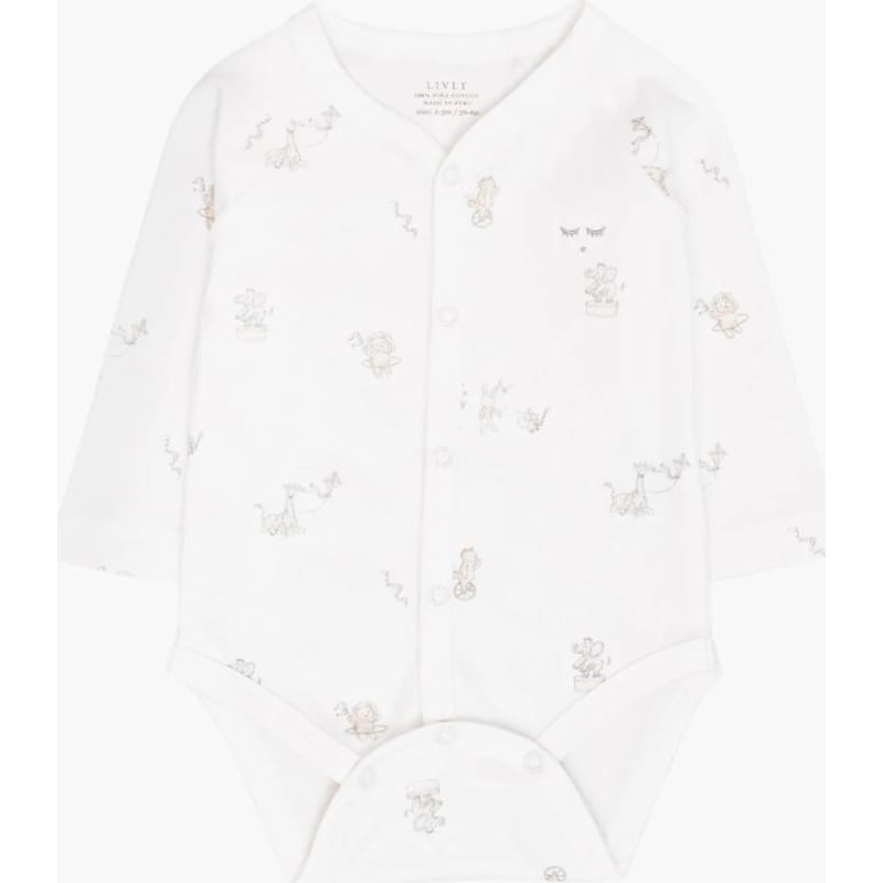Livly Clothing Bodijs Livly Celebration Parade Full Snap Body White