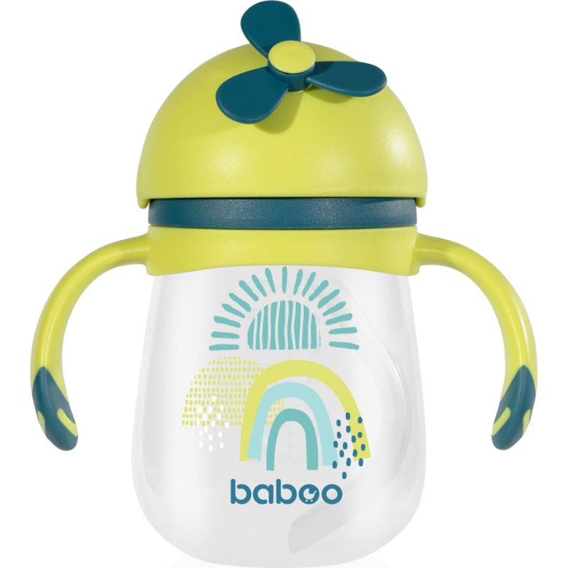 Baboo bottle with silicone straw Lagoon Fiesta, 9+ months, 240 ml