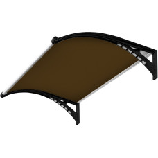 Jumtiņš durvīm 100x150 cm, ar LED apgaismojumu, tonēts – brūns