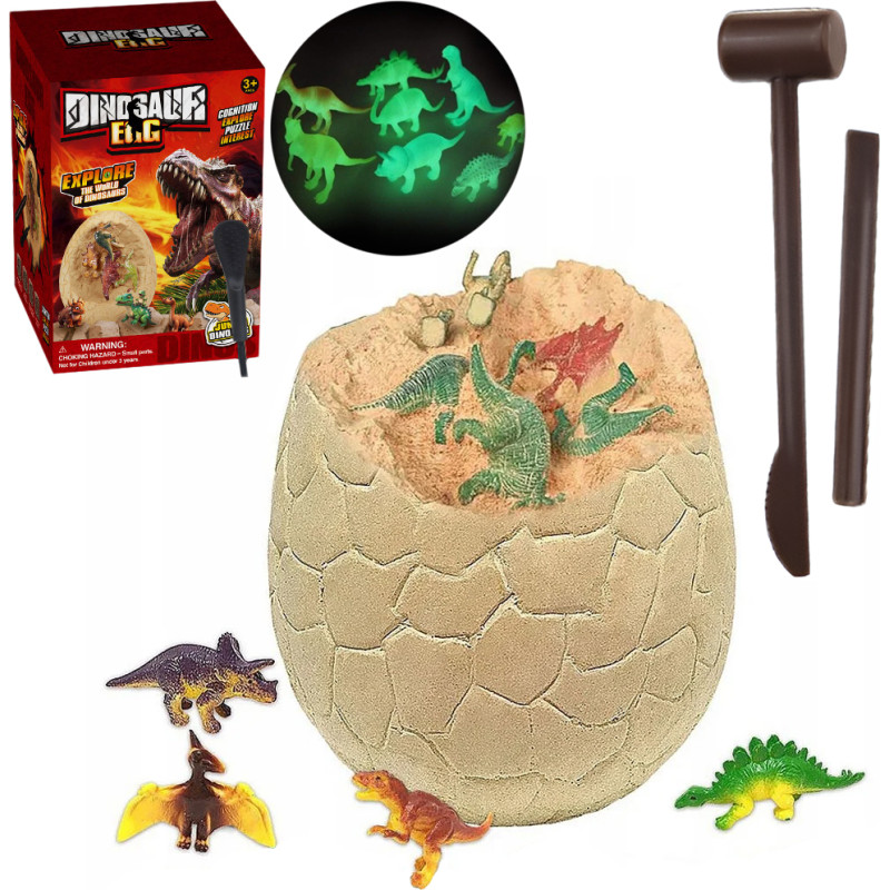 WYKOPALISKA DINOZAUR W JAJKU LUMINESCENC