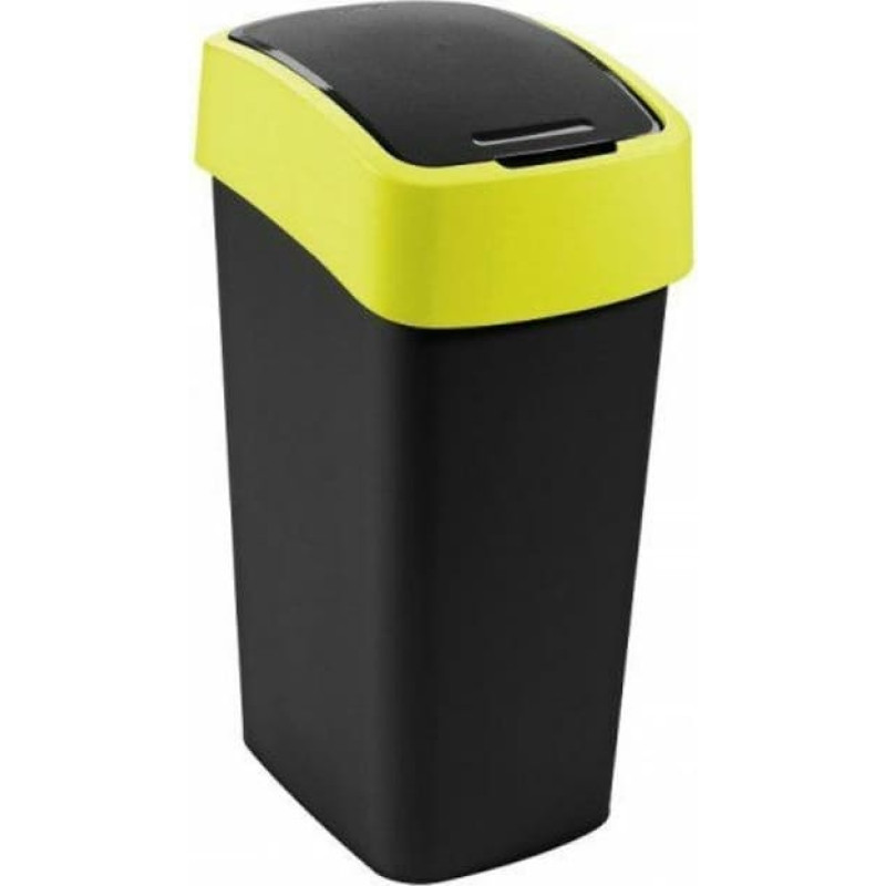 Curver Atkritumu spainis Flip Bin 45L melns/dzeltens
