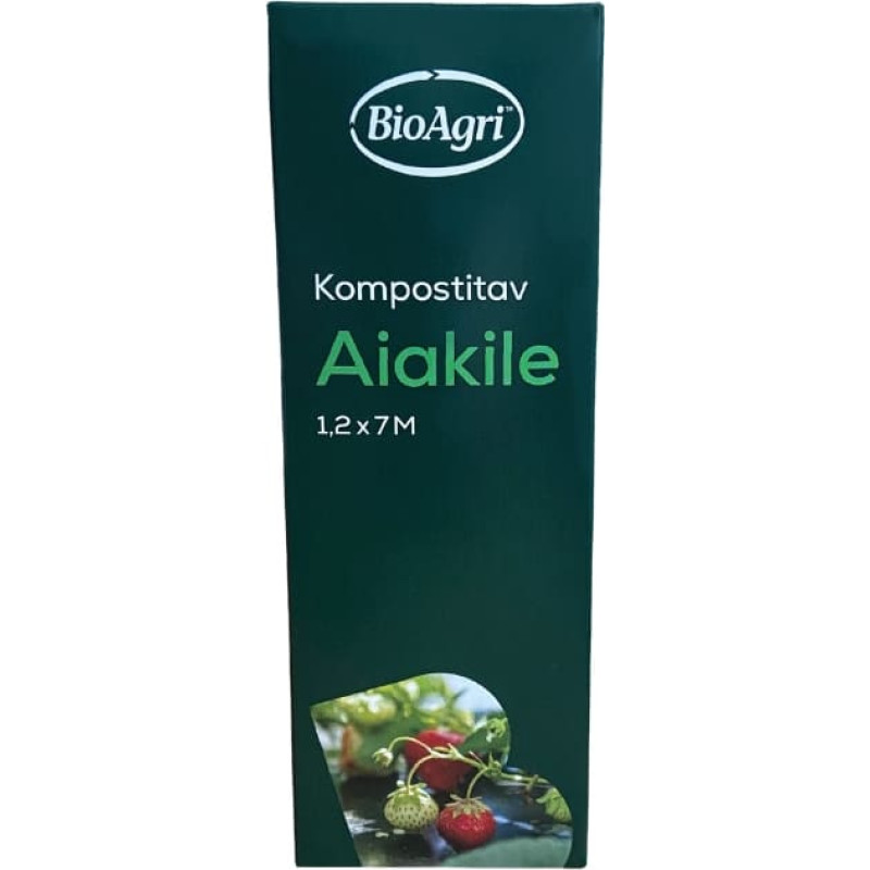 Biobag Dārza plēve kompostējama BioAgri Garden 1,2x7m 1&ndash;3 gadus veciem augiem 35mkr. melna