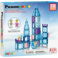 Picasso Tiles Magnētiskais konstruktors Ice Winter komplekts 72 detaļas, PT72