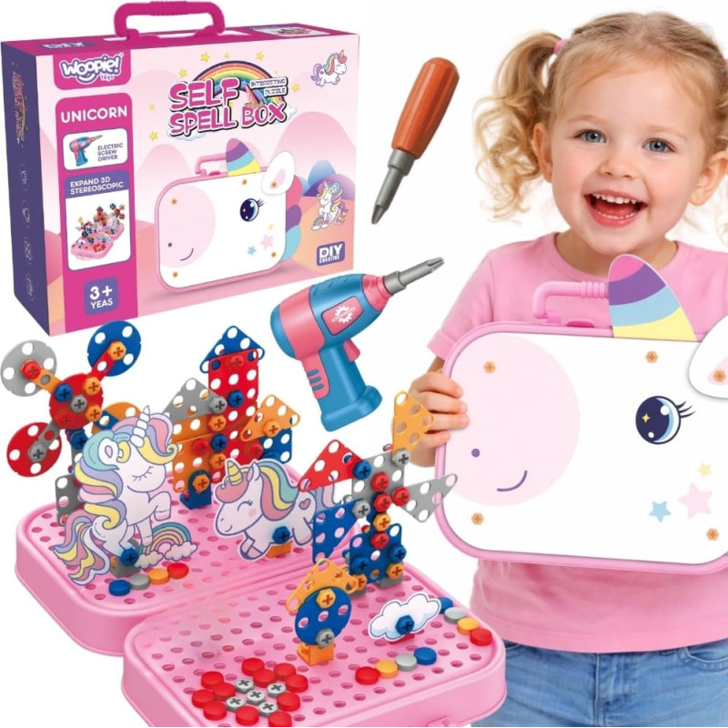 Woopie 3D DIY sukiojami kaladėlės Vienaragis