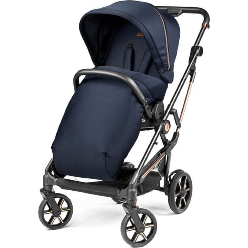Peg-Perego Vivace BLUE SHINE Apverčiamas vežimėlis su kojų užklotu