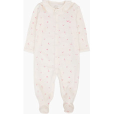 Livly Clothing Rāpulis Livly Rose Garden Ruffled Collar Footie Ivory