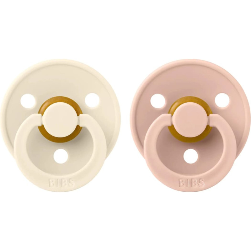 Bibs Colour Symmetrical pacifiers Ivory/Blush 6-18m 2pcs
