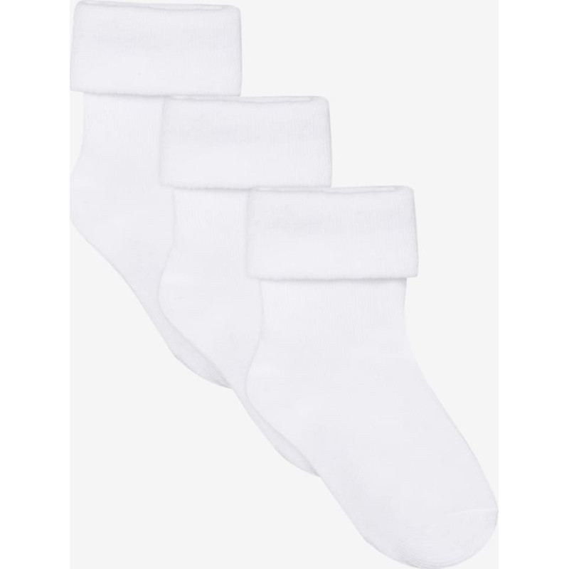 Noppies unisex zeķes, 3 pāru komplekts (White)