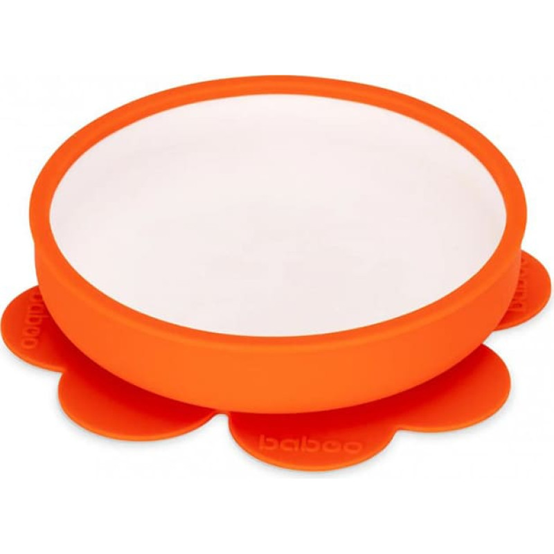 Baboo Silicone Suction Bowl Orange