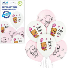 BALON BABY GIRL 6 SZTUK
