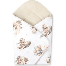 Sensillo BABY WRAP COTTON FLYING TEDDY BEIGE 75X75