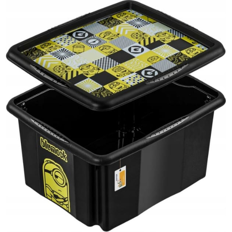Keeeper Kaste ar vāku 24L Karolina &ldquo;Minions Mosaic&rdquo; 42,5x35,5x22,5cm melna