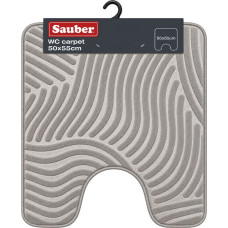 Sauber WC paklājs 50x55cm gai&scaron;i pelēks/sudrabains