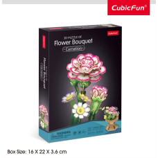 Cubic Fun CUBICFUN 3D dėlionė &bdquo;Puok&scaron;tė su gvazdikais&ldquo;