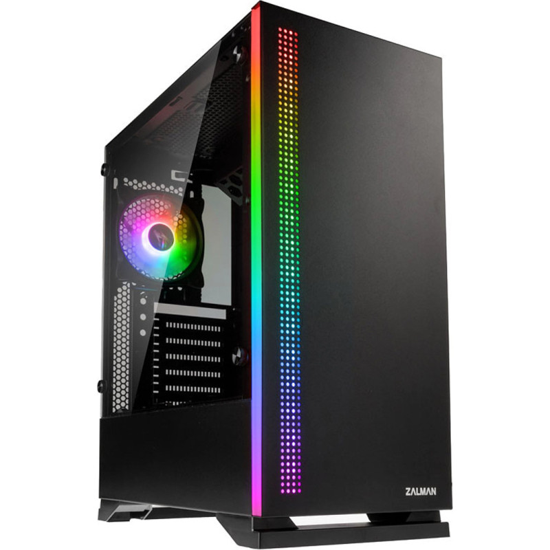 Zalman S5 Black ATX, RGB fan + fan, T/G