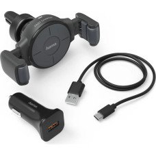 Hama 00187241 FC-10 Flex-Set Wireless Car Charger, Black