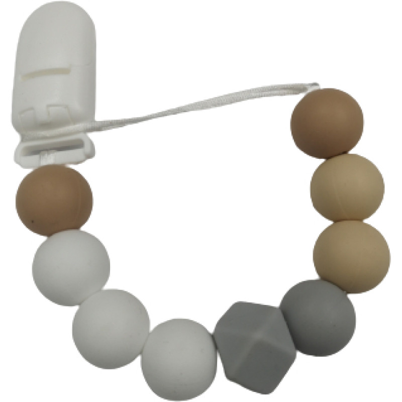 Baby In World BABY 01435 Zawieszka do smoczka Kryształ GREY/SAND