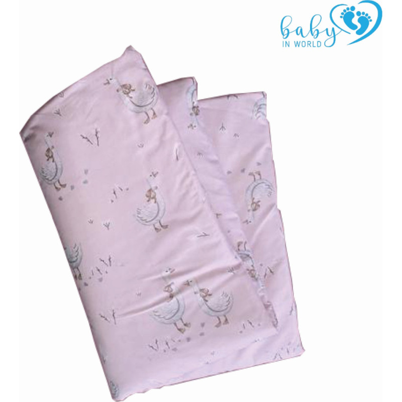 Baby In World BABY 01626 Kołdra i poduszka 65x75 25x30 Gąski Różowe