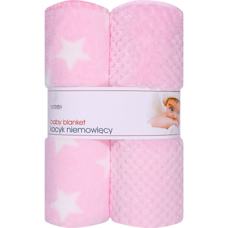 Duet Baby MARINI 875 Kocyk CORAL+CORAL DRUK 3D 2 pak 90x80