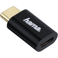 Hama 00178399 Adapter, micro USB to USB Type-C plug, Black