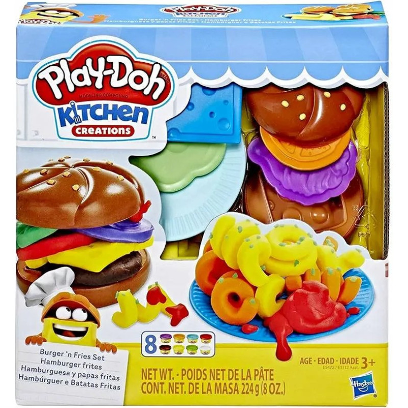 Play-Doh Kitchen Burger and fries E5112 E5472