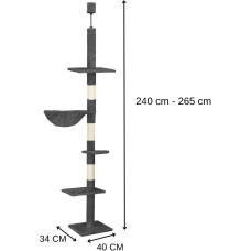 Springos Daugiapakopis kačių namas Springos PA1051 245 - 260 cm