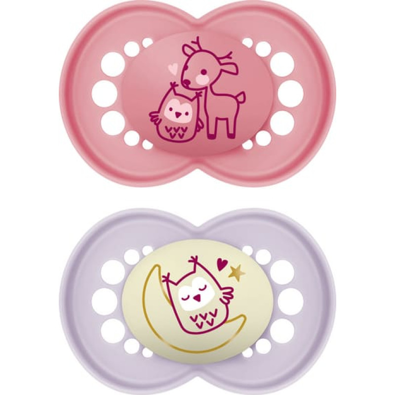 Mam Baby MAM Smoczek uspokajający Original Night 6+ Planet Love girl