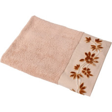 TOWEL BAMBOO FLOWER 50X90 TERRY BROWN