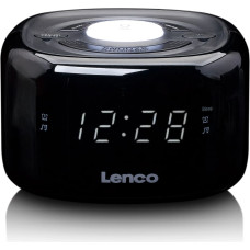 Lenco radio pulkstenis, ar nakts gaismu, balts - CR-12BK