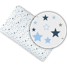 Ankras bed sheet with elastic band 120x60 blue stars white