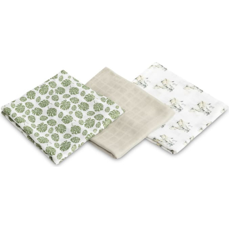 Sensillo bambukinės sauskelnės, 3 vnt. ELEPHANT GREY 70X80