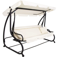 Springos Sodo sūpynės su stogeliu Springos GS0025, 4 vietų, kreminės spalvos