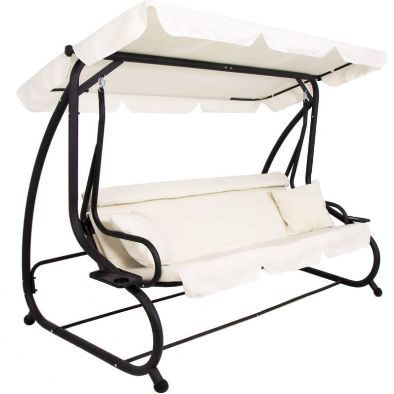 Springos Sodo sūpynės su stogeliu Springos GS0025, 4 vietų, kreminės spalvos