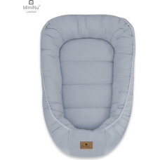 Miminu KIECZMERSKI Kokon niemowlęcy MUŚLIN BAWEŁNIANY jeans bawełna 100%