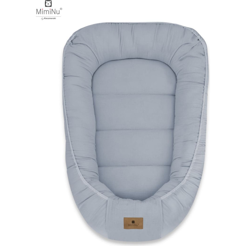 Miminu KIECZMERSKI Kokon niemowlęcy MUŚLIN BAWEŁNIANY jeans bawełna 100%