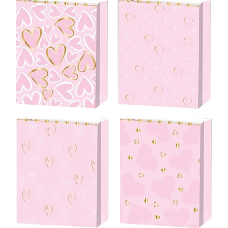 TORBA NA PREZENTY PASTELOWE SERCA M