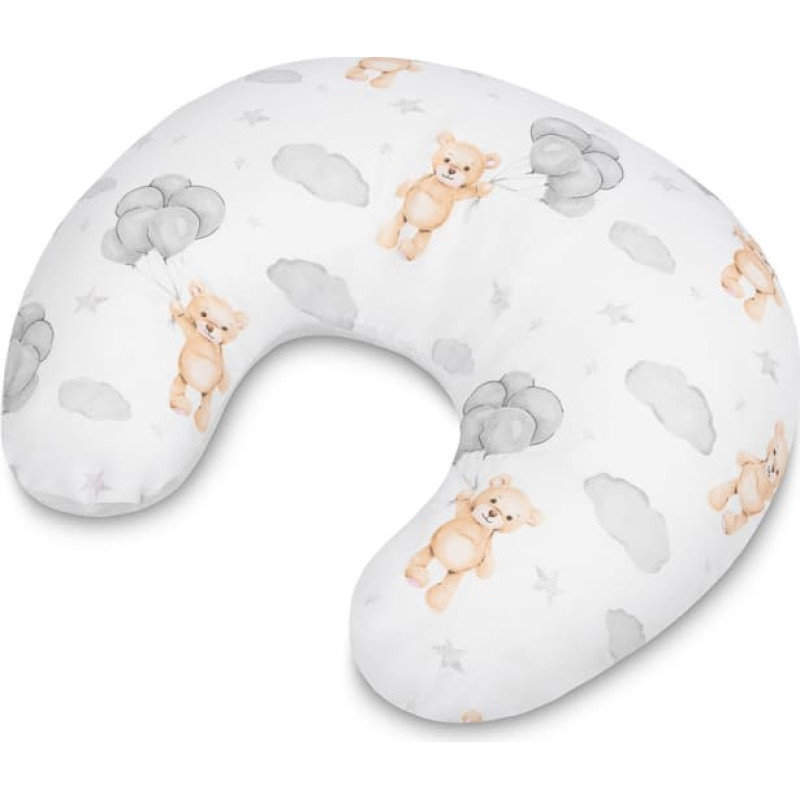 Sensillo MUSLIN FEEDING PILLOW TEDDY GREY