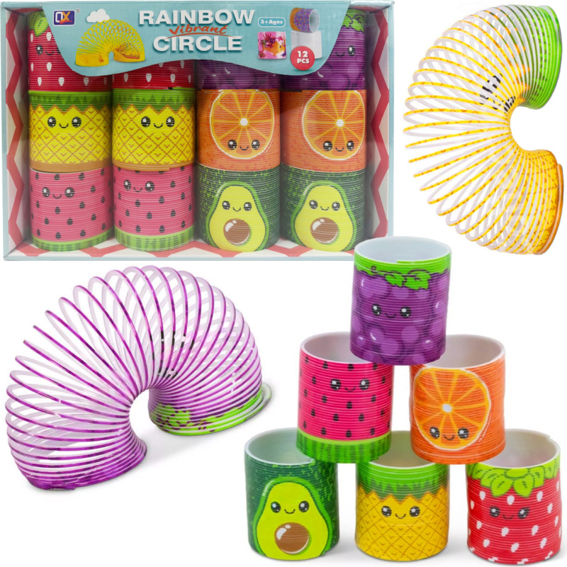 SPRĘŻYNA OWOCE 12 SZTUK