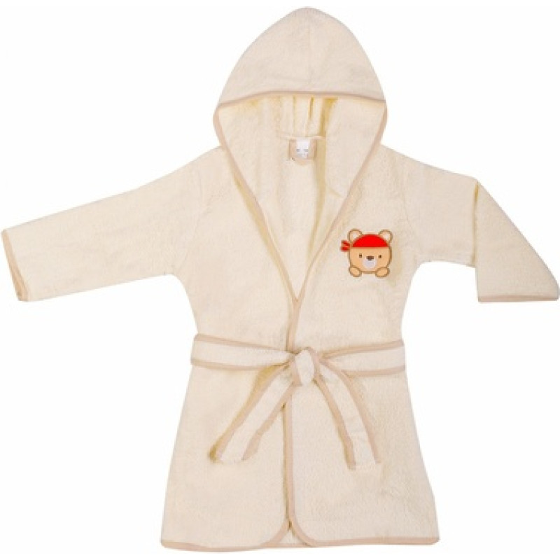 Minikid Halāts frotē Beige Bear 104/110 cm (44689) [A]