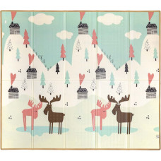 Milly Mally – sulankstomas putplasčio kilimėlis Play Pastel Deer T1