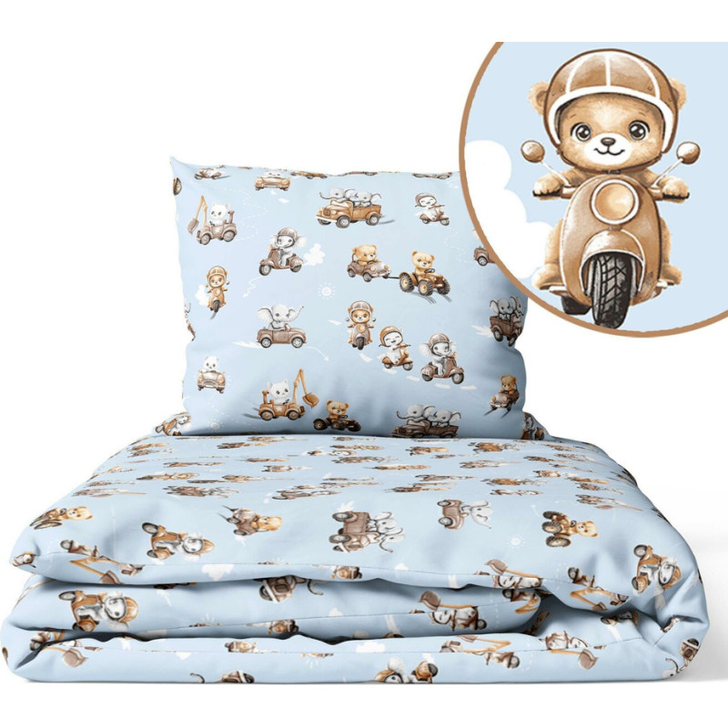 Ankras Cover set -  2 pcs - 135x100, 40x60 - ANIMALS in the TRAVEL