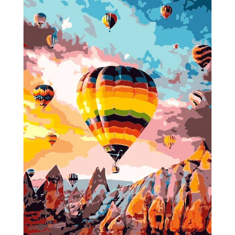 Flamingo Line Painting by the numbers - 45575 - BALLOONS - size 40x50 cm